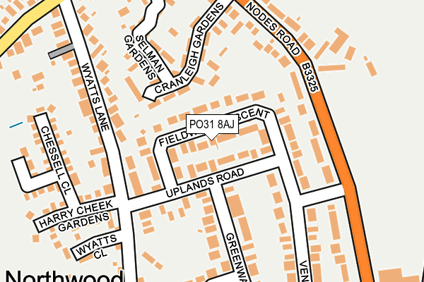 PO31 8AJ map - OS OpenMap – Local (Ordnance Survey) PO31 8AJ map - OS OpenMap – Local (Ordnance Survey)