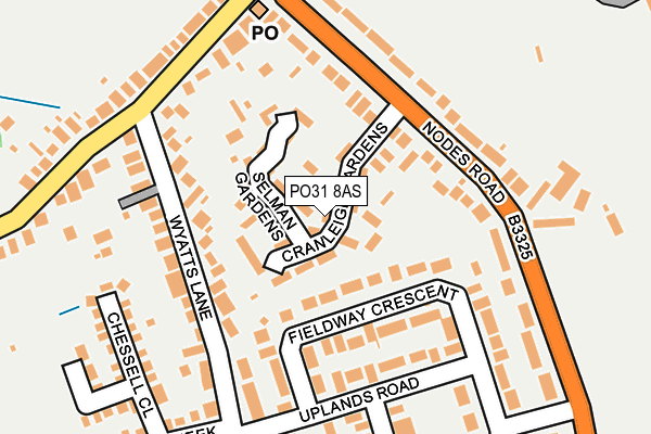 PO31 8AS map - OS OpenMap – Local (Ordnance Survey) PO31 8AS map - OS OpenMap – Local (Ordnance Survey)