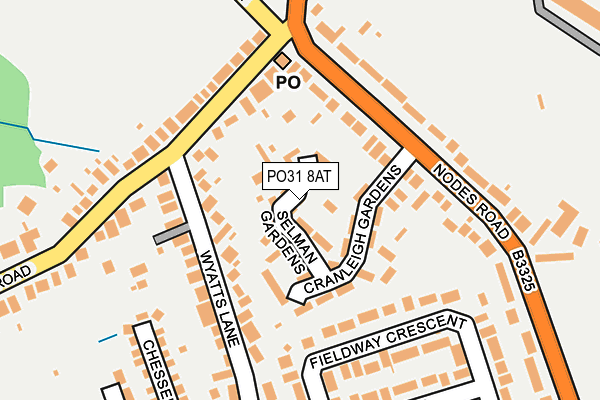 PO31 8AT map - OS OpenMap – Local (Ordnance Survey) PO31 8AT map - OS OpenMap – Local (Ordnance Survey)