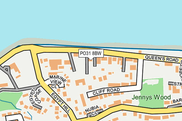 PO31 8BW map - OS OpenMap – Local (Ordnance Survey) PO31 8BW map - OS OpenMap – Local (Ordnance Survey)