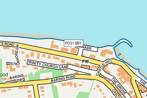 PO31 8BY map - OS OpenMap – Local (Ordnance Survey) PO31 8BY map - OS OpenMap – Local (Ordnance Survey)