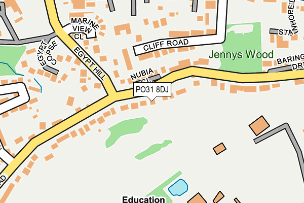 PO31 8DJ map - OS OpenMap – Local (Ordnance Survey) PO31 8DJ map - OS OpenMap – Local (Ordnance Survey)