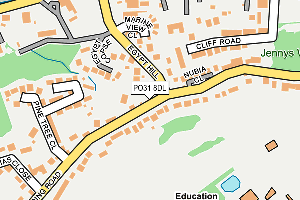 PO31 8DL map - OS OpenMap – Local (Ordnance Survey) PO31 8DL map - OS OpenMap – Local (Ordnance Survey)