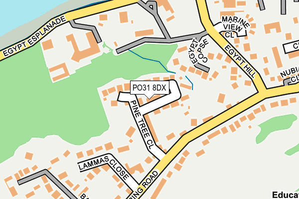 PO31 8DX map - OS OpenMap – Local (Ordnance Survey) PO31 8DX map - OS OpenMap – Local (Ordnance Survey)