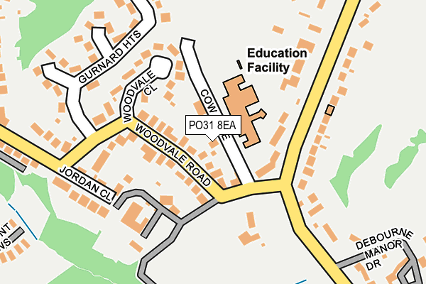 PO31 8EA map - OS OpenMap – Local (Ordnance Survey) PO31 8EA map - OS OpenMap – Local (Ordnance Survey)