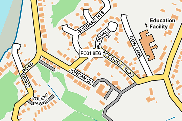 PO31 8EG map - OS OpenMap – Local (Ordnance Survey) PO31 8EG map - OS OpenMap – Local (Ordnance Survey)