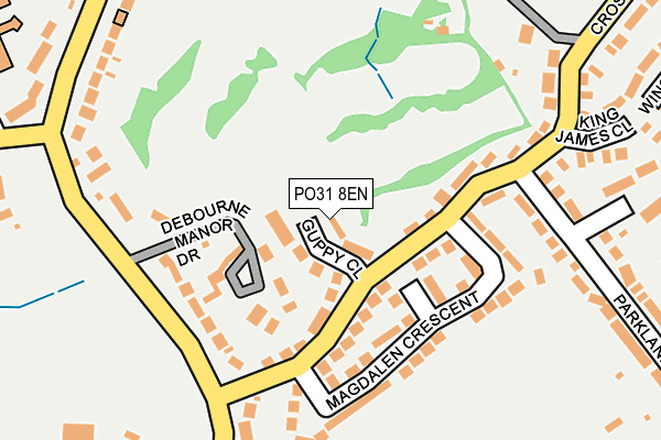 PO31 8EN map - OS OpenMap – Local (Ordnance Survey) PO31 8EN map - OS OpenMap – Local (Ordnance Survey)