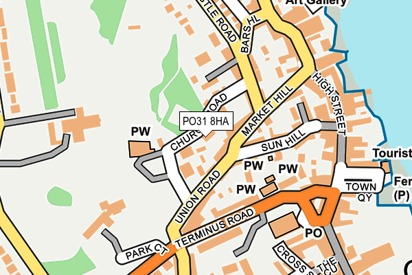 PO31 8HA map - OS OpenMap – Local (Ordnance Survey) PO31 8HA map - OS OpenMap – Local (Ordnance Survey)