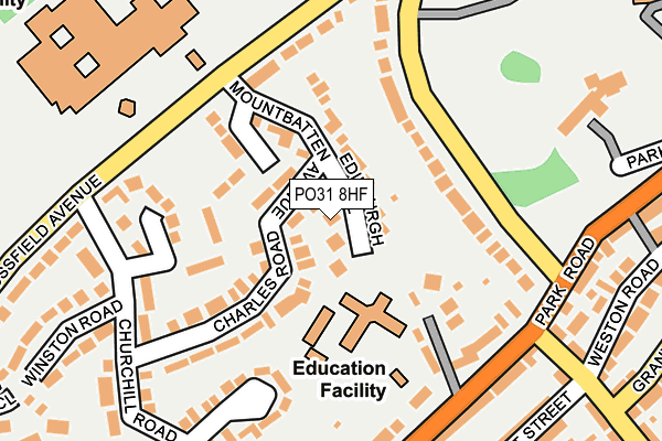 PO31 8HF map - OS OpenMap – Local (Ordnance Survey) PO31 8HF map - OS OpenMap – Local (Ordnance Survey)
