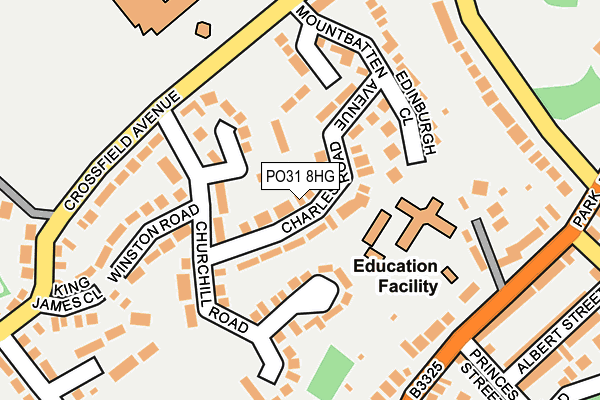 PO31 8HG map - OS OpenMap – Local (Ordnance Survey) PO31 8HG map - OS OpenMap – Local (Ordnance Survey)