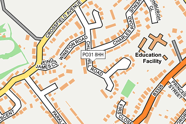 PO31 8HH map - OS OpenMap – Local (Ordnance Survey) PO31 8HH map - OS OpenMap – Local (Ordnance Survey)