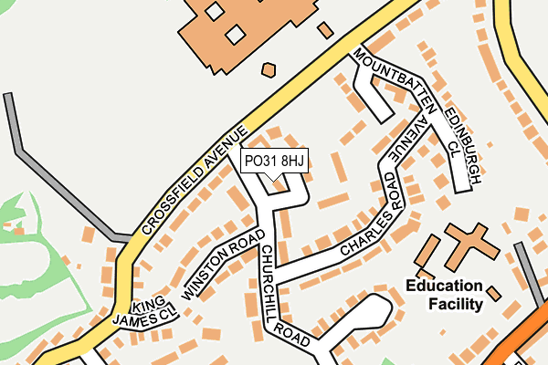 PO31 8HJ map - OS OpenMap – Local (Ordnance Survey) PO31 8HJ map - OS OpenMap – Local (Ordnance Survey)