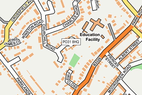 PO31 8HQ map - OS OpenMap – Local (Ordnance Survey) PO31 8HQ map - OS OpenMap – Local (Ordnance Survey)