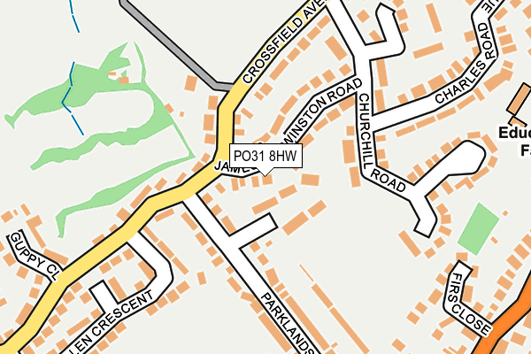 PO31 8HW map - OS OpenMap – Local (Ordnance Survey) PO31 8HW map - OS OpenMap – Local (Ordnance Survey)