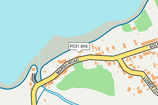 PO31 8HX map - OS OpenMap – Local (Ordnance Survey) PO31 8HX map - OS OpenMap – Local (Ordnance Survey)