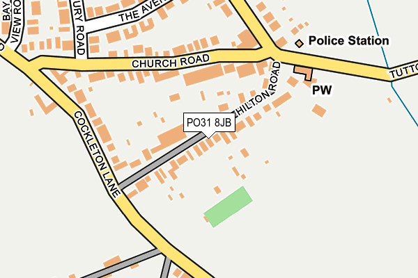 PO31 8JB map - OS OpenMap – Local (Ordnance Survey) PO31 8JB map - OS OpenMap – Local (Ordnance Survey)