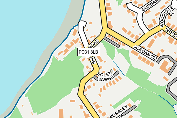 PO31 8LB map - OS OpenMap – Local (Ordnance Survey) PO31 8LB map - OS OpenMap – Local (Ordnance Survey)