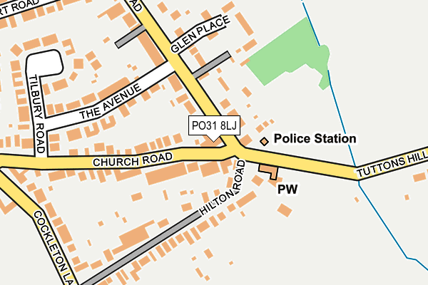 PO31 8LJ map - OS OpenMap – Local (Ordnance Survey) PO31 8LJ map - OS OpenMap – Local (Ordnance Survey)