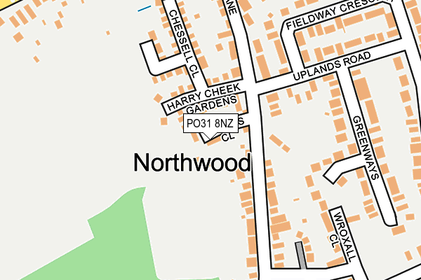PO31 8NZ map - OS OpenMap – Local (Ordnance Survey) PO31 8NZ map - OS OpenMap – Local (Ordnance Survey)