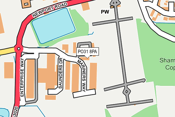 PO31 8PA map - OS OpenMap – Local (Ordnance Survey)