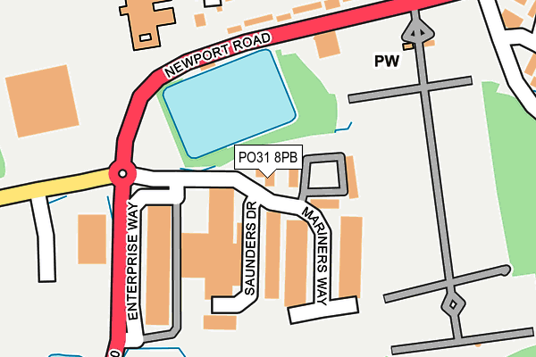 PO31 8PB map - OS OpenMap – Local (Ordnance Survey) PO31 8PB map - OS OpenMap – Local (Ordnance Survey)