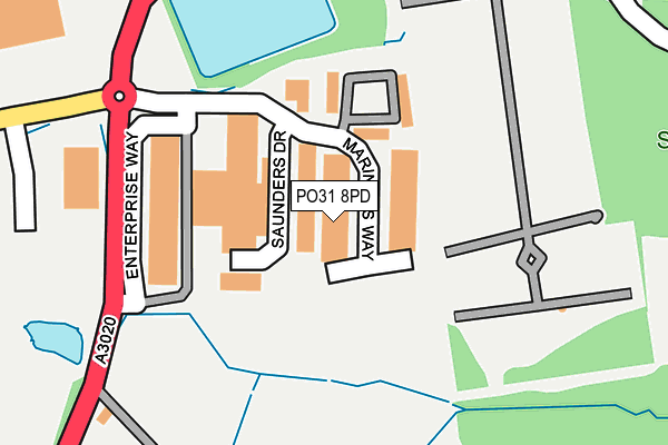 PO31 8PD map - OS OpenMap – Local (Ordnance Survey)