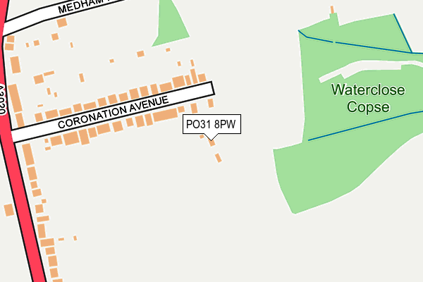 PO31 8PW map - OS OpenMap – Local (Ordnance Survey) PO31 8PW map - OS OpenMap – Local (Ordnance Survey)