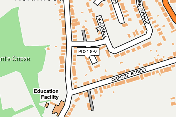 PO31 8PZ map - OS OpenMap – Local (Ordnance Survey) PO31 8PZ map - OS OpenMap – Local (Ordnance Survey)
