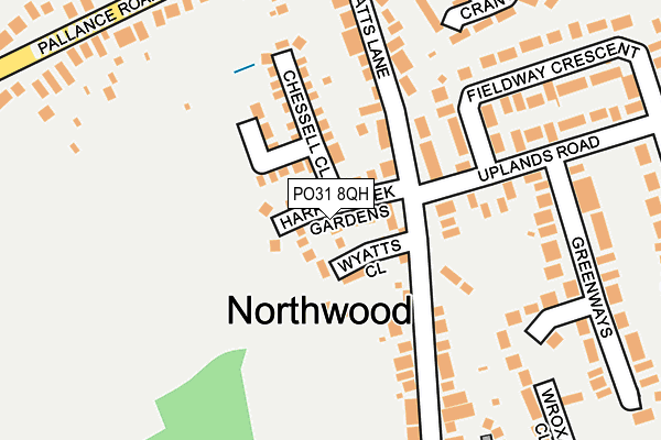 PO31 8QH map - OS OpenMap – Local (Ordnance Survey) PO31 8QH map - OS OpenMap – Local (Ordnance Survey)
