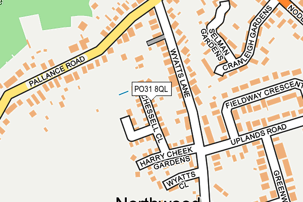 PO31 8QL map - OS OpenMap – Local (Ordnance Survey) PO31 8QL map - OS OpenMap – Local (Ordnance Survey)