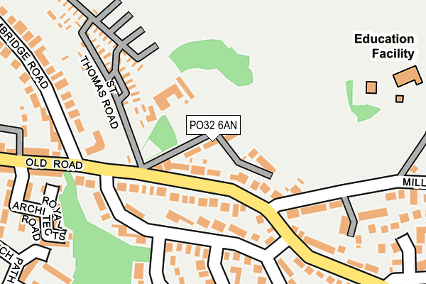PO32 6AN map - OS OpenMap – Local (Ordnance Survey) PO32 6AN map - OS OpenMap – Local (Ordnance Survey)