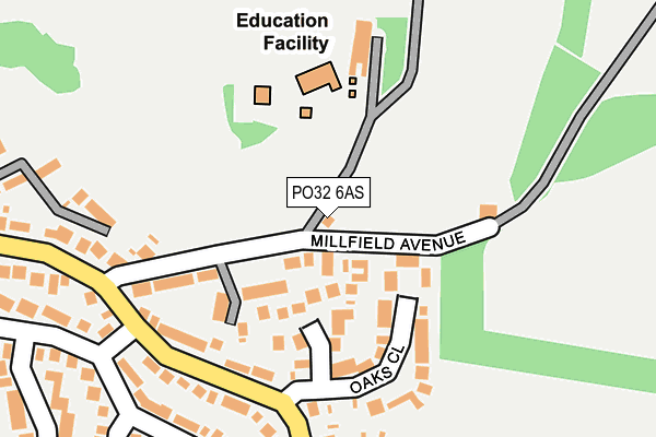 PO32 6AS map - OS OpenMap – Local (Ordnance Survey) PO32 6AS map - OS OpenMap – Local (Ordnance Survey)