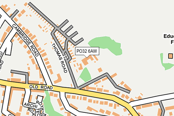 PO32 6AW map - OS OpenMap – Local (Ordnance Survey) PO32 6AW map - OS OpenMap – Local (Ordnance Survey)