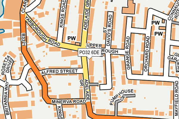 PO32 6DE map - OS OpenMap – Local (Ordnance Survey)