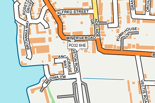 PO32 6HE map - OS OpenMap – Local (Ordnance Survey) PO32 6HE map - OS OpenMap – Local (Ordnance Survey)
