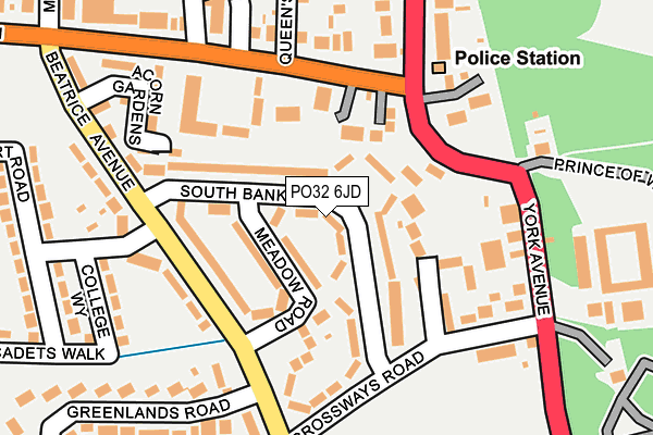 PO32 6JD map - OS OpenMap – Local (Ordnance Survey) PO32 6JD map - OS OpenMap – Local (Ordnance Survey)