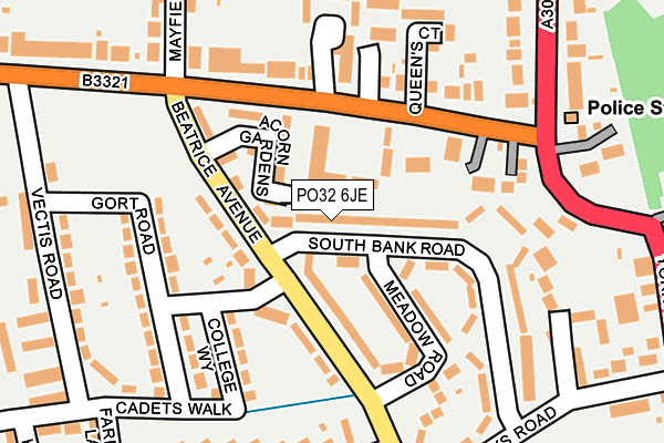 PO32 6JE map - OS OpenMap – Local (Ordnance Survey) PO32 6JE map - OS OpenMap – Local (Ordnance Survey)