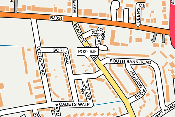 PO32 6JF map - OS OpenMap – Local (Ordnance Survey) PO32 6JF map - OS OpenMap – Local (Ordnance Survey)
