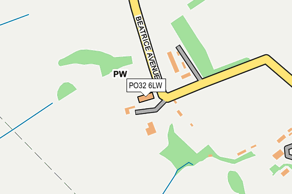 PO32 6LW map - OS OpenMap – Local (Ordnance Survey)