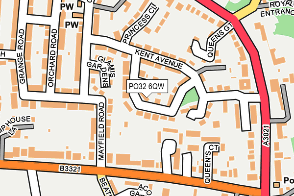 PO32 6QW map - OS OpenMap – Local (Ordnance Survey) PO32 6QW map - OS OpenMap – Local (Ordnance Survey)