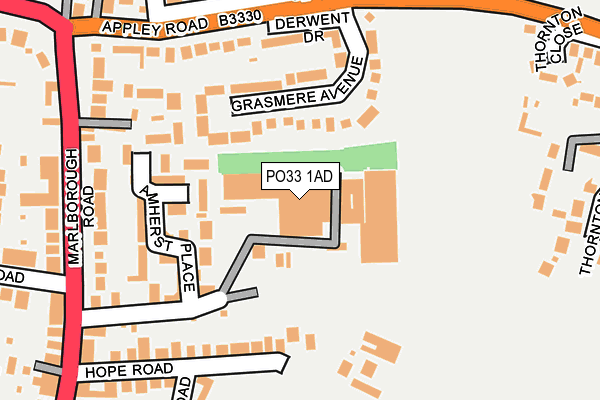 PO33 1AD map - OS OpenMap – Local (Ordnance Survey) PO33 1AD map - OS OpenMap – Local (Ordnance Survey)