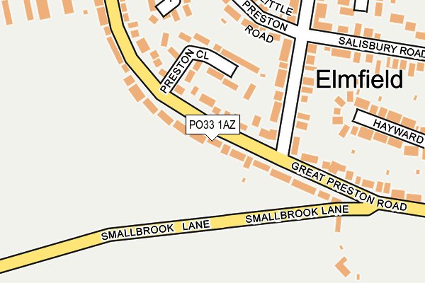 PO33 1AZ map - OS OpenMap – Local (Ordnance Survey) PO33 1AZ map - OS OpenMap – Local (Ordnance Survey)