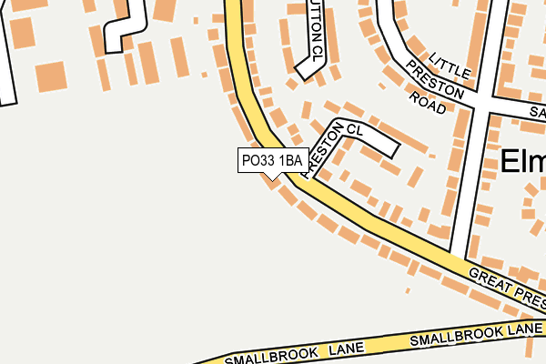 PO33 1BA map - OS OpenMap – Local (Ordnance Survey) PO33 1BA map - OS OpenMap – Local (Ordnance Survey)