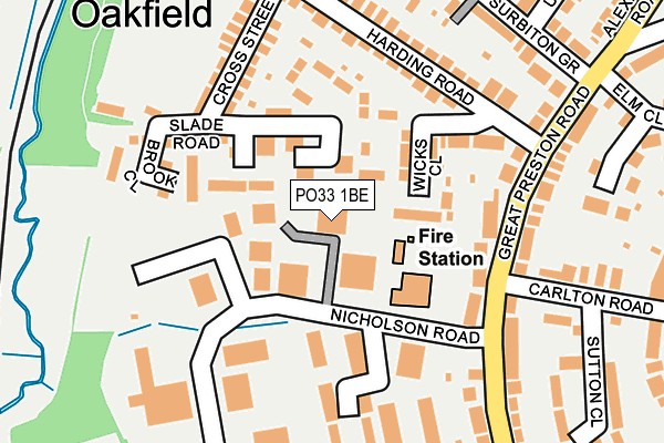 PO33 1BE map - OS OpenMap – Local (Ordnance Survey)