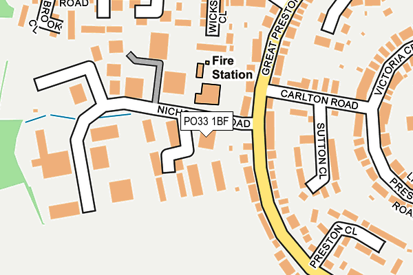 PO33 1BF map - OS OpenMap – Local (Ordnance Survey) PO33 1BF map - OS OpenMap – Local (Ordnance Survey)