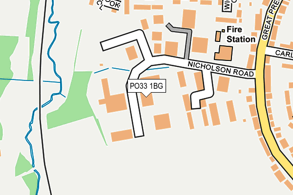 PO33 1BG map - OS OpenMap – Local (Ordnance Survey) PO33 1BG map - OS OpenMap – Local (Ordnance Survey)