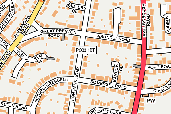 PO33 1BT map - OS OpenMap – Local (Ordnance Survey) PO33 1BT map - OS OpenMap – Local (Ordnance Survey)