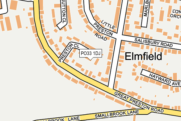 PO33 1DJ map - OS OpenMap – Local (Ordnance Survey) PO33 1DJ map - OS OpenMap – Local (Ordnance Survey)