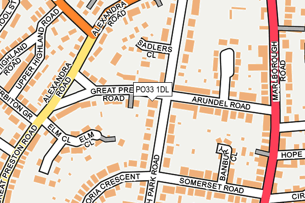 PO33 1DL map - OS OpenMap – Local (Ordnance Survey) PO33 1DL map - OS OpenMap – Local (Ordnance Survey)