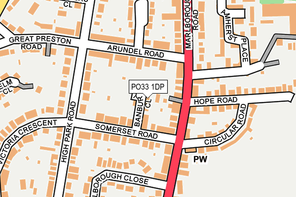 PO33 1DP map - OS OpenMap – Local (Ordnance Survey) PO33 1DP map - OS OpenMap – Local (Ordnance Survey)